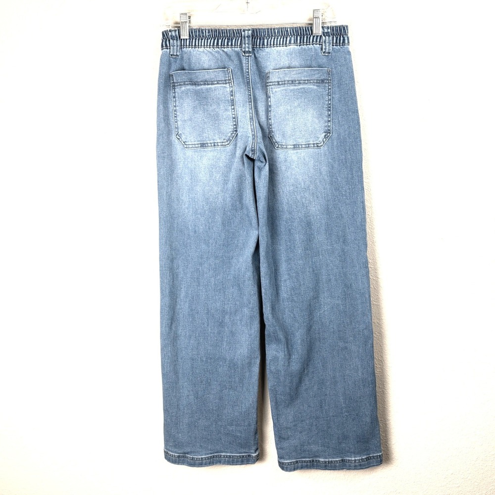 Gogo Jeans Womens Blue Jeans Size 9/29 Light Wash Wide Leg High Rise‎ Skater - Picture 2 of 10